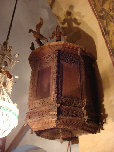 Lagoudera, monastery of Panagia tou Arakos, Pulpit.